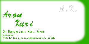 aron kuri business card